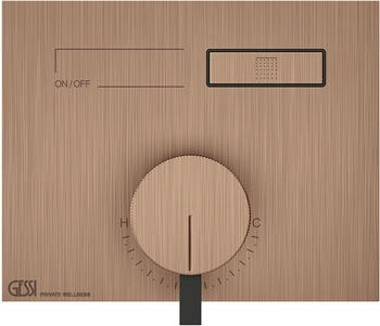 Gessi Hi-Fi Unterputz-Einhebelmischer f&uuml;r 1 Verbraucher kupfer geb&uuml;rstet (63061708)