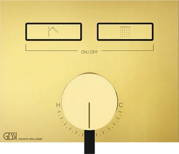 Gessi Hi-Fi Unterputz-Einhebelmischer f&uuml;r 2 Verbraucher gold (63079246)
