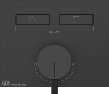 Gessi Hi-Fi Unterputz-Einhebelmischer f&uuml;r 2 Verbraucher schwarz matt (63079299)