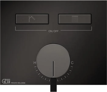 Gessi Hi-Fi Unterputz-Einhebelmischer f&uuml;r 2 Verbraucher metall schwarz (63079706)