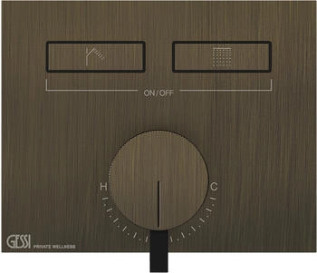 Gessi Hi-Fi Unterputz-Einhebelmischer f&uuml;r 2 Verbraucher messing antik (63079713)