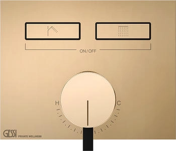 Gessi Hi-Fi Unterputz-Einhebelmischer f&uuml;r 2 Verbraucher warm bronze geb&uuml;rstet (63079735)