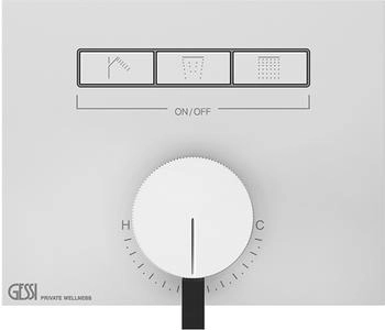 Gessi Hi-Fi Unterputz-Einhebelmischer f&uuml;r 3 Verbraucher wei&szlig; (63081279)