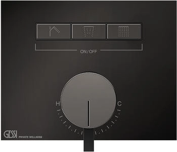 Gessi Hi-Fi Unterputz-Einhebelmischer f&uuml;r 3 Verbraucher metall schwarz (63081706)