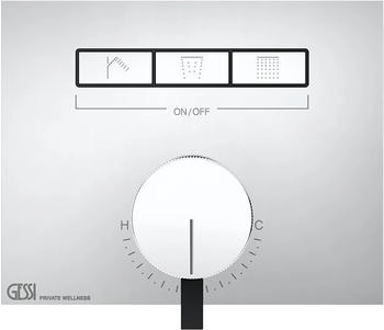 Gessi Hi-Fi Unterputz-Einhebelmischer f&uuml;r 3 Verbraucher chrom (63081031)
