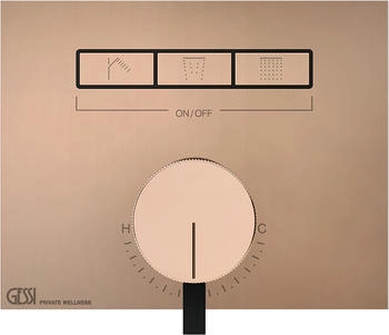 Gessi Hi-Fi Unterputz-Einhebelmischer f&uuml;r 3 Verbraucher kupfer (63081030)