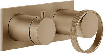 Gessi Anello 2-Wege Brause-Einhebelmischer warm bronze geb&uuml;rstet (63379726)