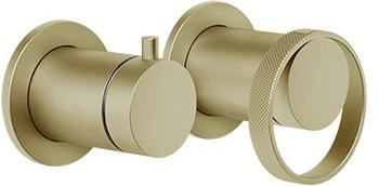 Gessi Anello 2-Wege Brause-Einhebelmischer messing geb&uuml;rstet (63380727)
