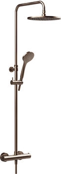 Gessi Duschs&auml;ule-Thermostat mit Antikalk-Kopfbrause kupfer geb&uuml;rstet (35175708)