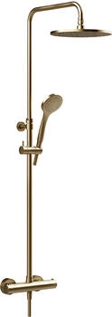 Gessi Duschs&auml;ule-Thermostat mit Antikalk-Kopfbrause warm bronze (35175726)