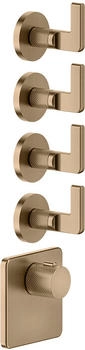 Gessi Inciso Hochleistungs-Thermostat mit 4 Wegen warm bronze geb&uuml;rstet (58218726)