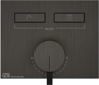 Gessi Hi-Fi Unterputz-Einhebelmischer f&uuml;r 2 Verbraucher metall schwarz geb&uuml;rstet (63079707)