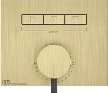 Gessi Hi-Fi Unterputz-Einhebelmischer f&uuml;r 3 Verbraucher messing geb&uuml;rstet (63081727)