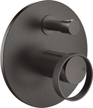 Gessi Anello 2-Wege Brause-Einhebelmischer metall schwarz geb&uuml;rstet (63377707)