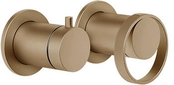 Gessi Anello 2-Wege Brause-Einhebelmischer warm bronze geb&uuml;rstet (63380726)
