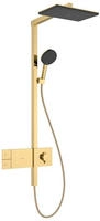 hansgrohe Showerpipe Raindance Alive Q 1jet, 12 l/min, polished gold optic