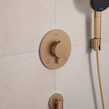 Hansgrohe Ecostat Comfort S Thermostat brushed bronze (33718140) – Hansgrohe Ecostat Comfort S – edle Unterputzlösung für moderne Duschen