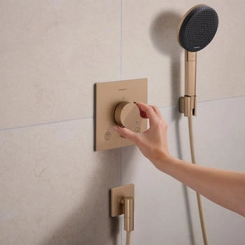 Hansgrohe Ecostat Comfort E Thermostat brushed bronze (33711140) – Thermostatsteuerung mit präziser Temperatursicherung