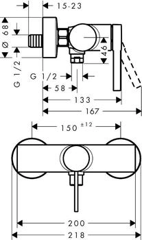 Hansgrohe Zesis S Einhebel-Duscharmatur Aufputz Mattschwarz (74621670) – Sicherheit durch Temperaturbegrenzung und Schallschutz