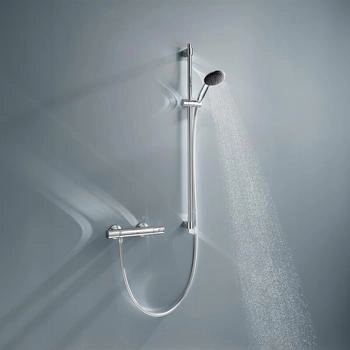 GROHE QuickFix Precision Start Thermostat- mit Brausestange 90cm & Handbrause chrom (34854001)