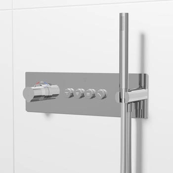 Steinberg Unterputzthermostat mit pushtronic mit Mengenregulierung für 4 Verbraucher chrom (390 4242 2)