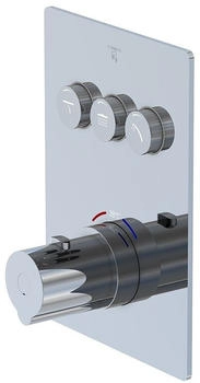Steinberg Unterputzthermostat mit pushtronic mit Mengenregulierung für 3 Verbraucher chrom (390 4231 3)