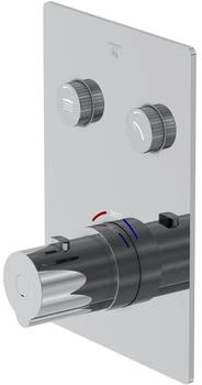 Steinberg Unterputzthermostat mit pushtronic mit Mengenregulierung für 2 Verbraucher chrom (390 4221 3)