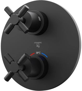 Steinberg Unterputzthermostat mit 2-Wege Umsteller schwarz matt (250 4133 3 S)