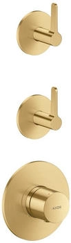 Axor One f&uuml;r 2 Verbraucher mit Hebelgriff brushed gold optic (48722250)