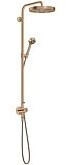 Axor Showerpipe Unterputz One mit Thermostat Kopfbrause 280 1jet EcoSmart brushed red gold (48797310)