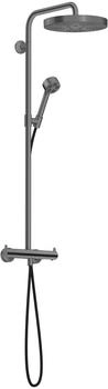 Axor Showerpipe One mit Thermostat Kopfbrause 280 1jet brushed black chrome (48794340)