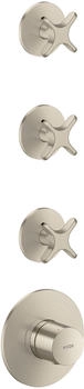 Axor One f&uuml;r 3 Verbraucher mit Kreuzgriff brushed nickel (48713820)