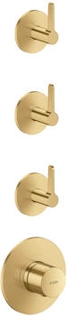 Axor One f&uuml;r 3 Verbraucher mit Hebelgriff brushed gold optic (48723250)