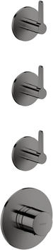 Axor One f&uuml;r 3 Verbraucher mit Hebelgriff polished black chrome (48723330)