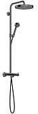 Axor Showerpipe One mit Thermostat Kopfbrause 280 1jet polished black chrome (48794330)