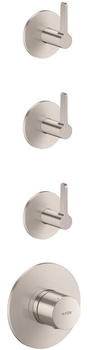 Axor One f&uuml;r 3 Verbraucher mit Hebelgriff edelstahl optik (48723800)