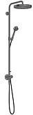 Axor Showerpipe Unterputz One mit Thermostat Kopfbrause 280 1jet EcoSmart brushed black chrom (48797340)