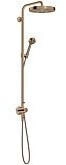 Axor Showerpipe Unterputz One mit Thermostat Kopfbrause 280 1jet polished red gold (48796300)