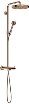 Axor Showerpipe One mit Thermostat Kopfbrause 280 1jet EcoSmart polished red gold (48795300)