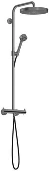 Axor Showerpipe One mit Thermostat Kopfbrause 280 1jet EcoSmart brushed black chrome (48795340)