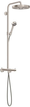 Axor Showerpipe One mit Thermostat Kopfbrause 280 1jet EcoSmart edelstahl optik (48795800)