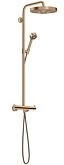 Axor Showerpipe One mit Thermostat Kopfbrause 280 1jet EcoSmart brushed red gold (48795310)