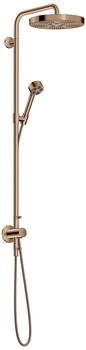 Axor Showerpipe Unterputz One mit Thermostat Kopfbrause 280 1jet EcoSmart polished red gold (48797300)