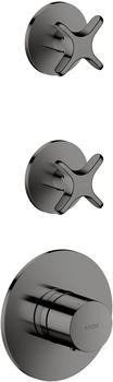 Axor One f&uuml;r 2 Verbraucher mit Kreuzgriff polished black chrome (48712330)