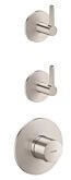 Axor One f&uuml;r 2 Verbraucher mit Hebelgriff edelstahl optik (48722800)