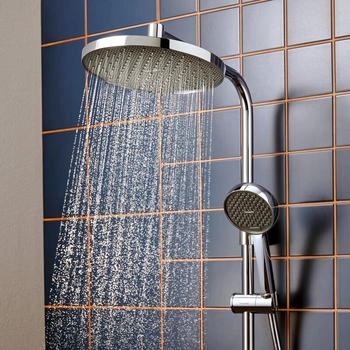 Hansgrohe Activera S Showerpipe 240 1jet EcoSmart mit Ecostat Fine chrom (28078000) – Hansgrohe Activera S Showerpipe mit Thermostat und Wassersparfunktion