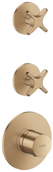 Axor One f&uuml;r 2 Verbraucher mit Kreuzgriff brushed bronze (48712140)