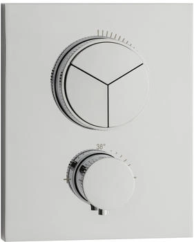 Herzbach Living PUSH Unterputz-Thermostat square, 3 Verbraucher, chrom (11.803055.2.01)