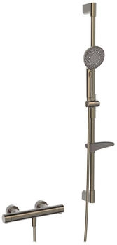 Hansa PRISMA Duschsystem mit Thermostat, Wandmontage, 3 Strahlarten, Bronze gebürstet (4813043181)