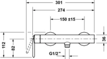 Duravit Balcoon Einhebel-Brausemischer Edelstahl gebürstet (BA4230000070) – Aufputzmontage spart Zeit und Aufwand bei der Installation